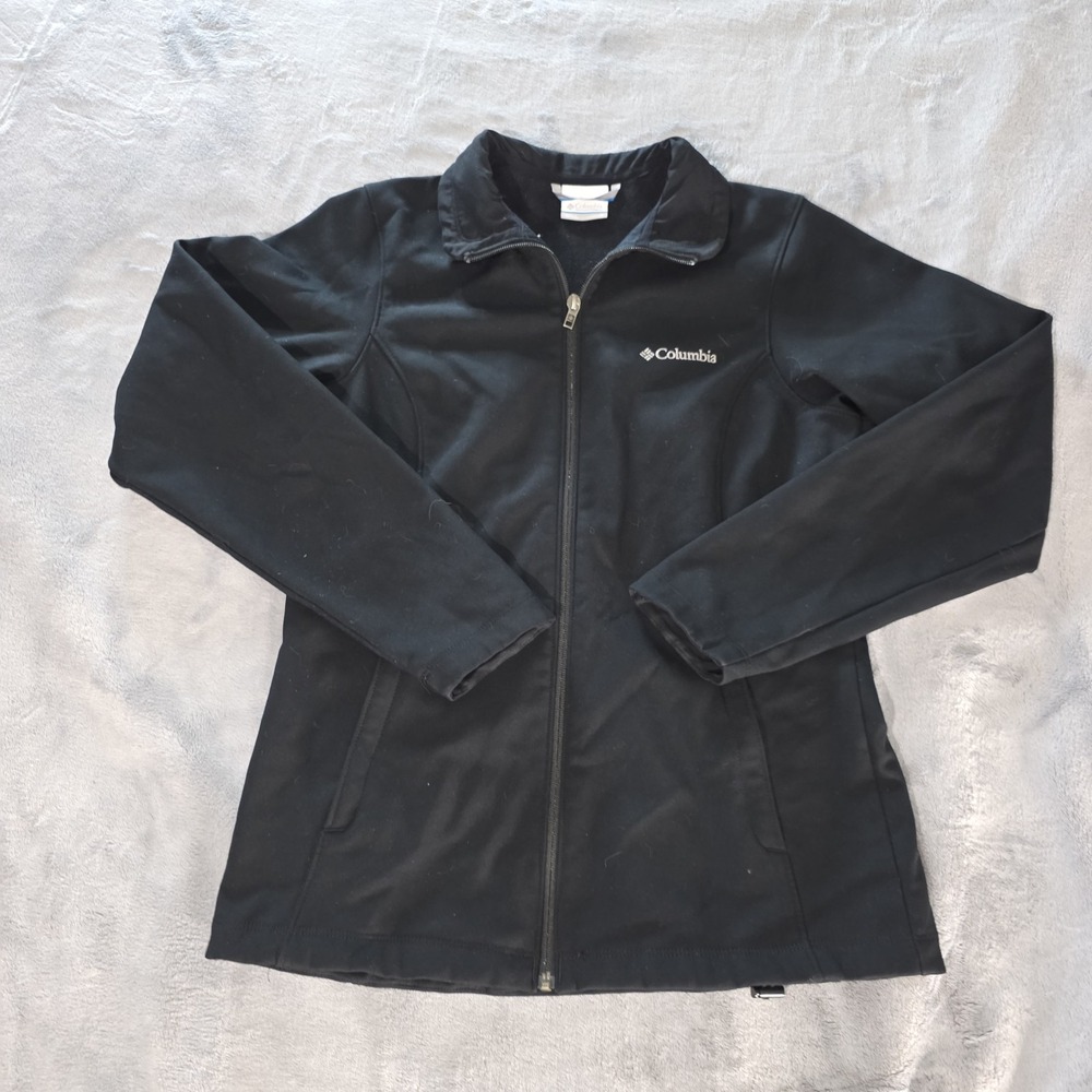 Women's Columbiaโ Softshell Full Zip Jacket Black Size Small